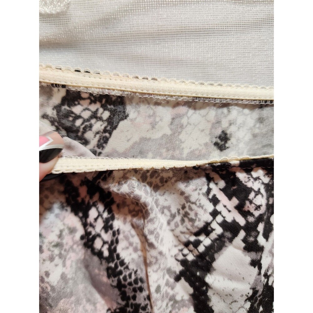 Laundry Womens White XL Slit Maxi Skirt Snake Skin Animal Print Exotic Baddie - Picture 10 of 16